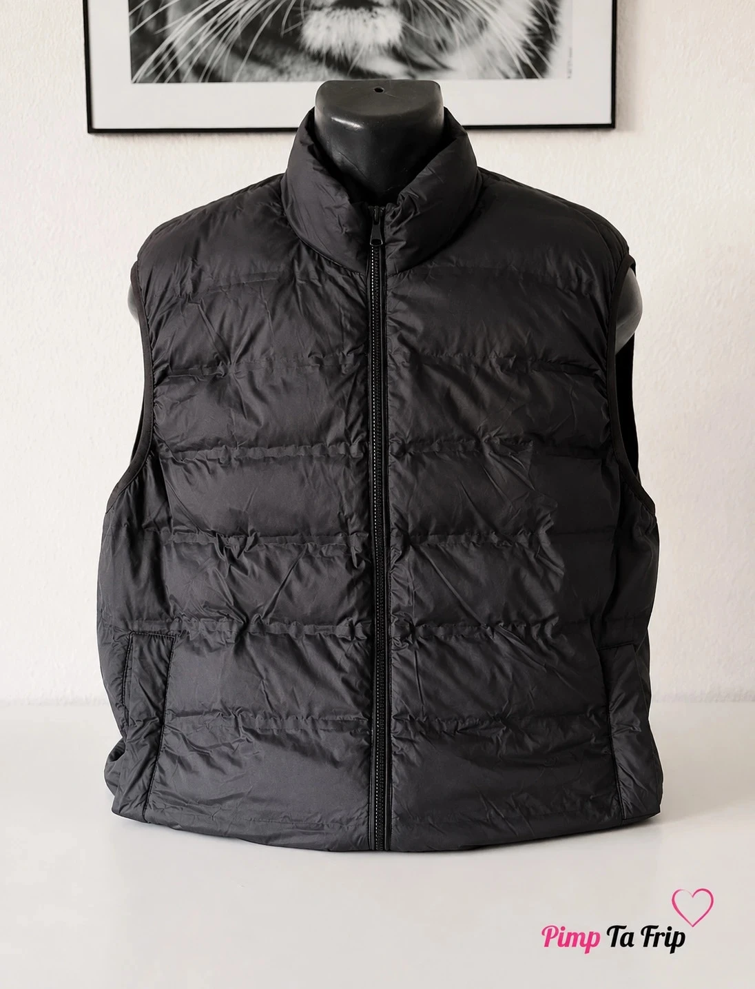 Doudoune sans manches noire Jules déperlante col montant homme XL